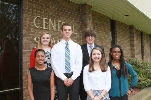 Students to attend N.C. Governor’s School this summer. Pictured, left, front row, Maya Palmer, Noah Kiser, Robin Braswell, and Isha Henry. Back row, Melaine Hardee and Mitchell Burleson.