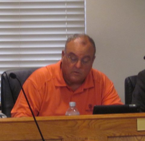 Town Councilman discusses the Archer Lodge Veterans Memorial.