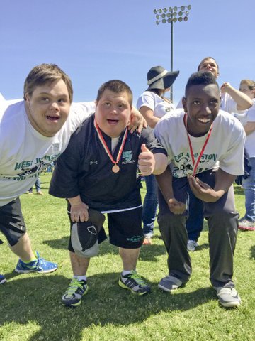 PHOTO: Standing together and showing off their medals (from left) are Dylan Williams, Zach Wilkerson and Travis Smith.