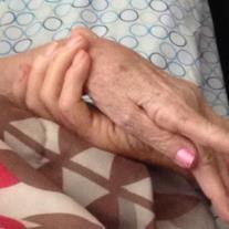 Billie and Faye Lawson hold hands