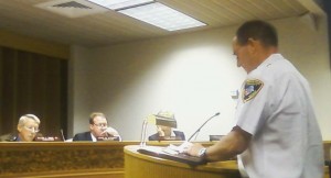 Paul Whitehurst, Assistant Director of Johnston County Emergency Services, discusses a new fire services contract with Johnston County Commissioners.