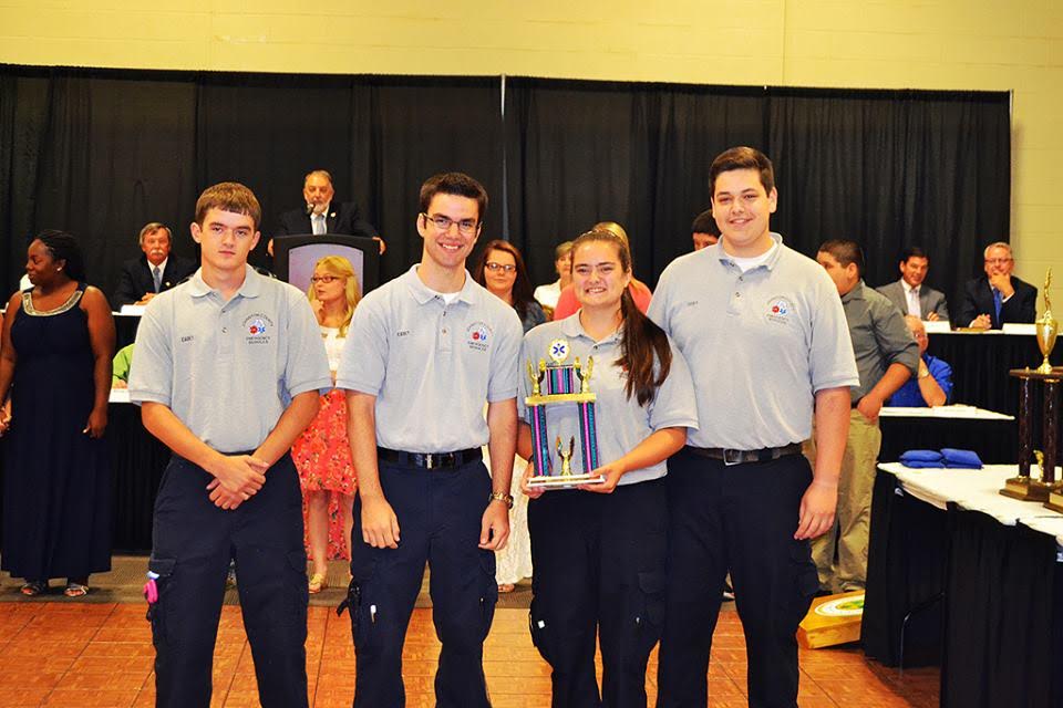 Left to right: Cadets Taylor Twigg, Christian Hughes, Tanna Twigg and Zach Carrothers.