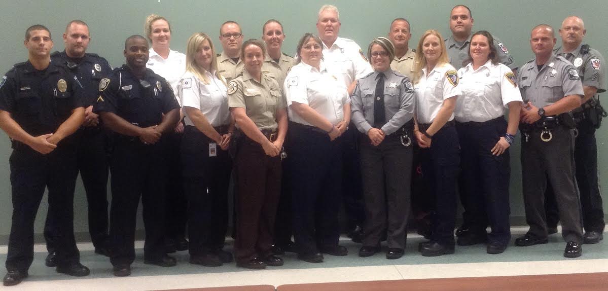 August 2015 CIT Graduates: Front Row: Andrew Kesick- Lillington PD, Travis Kornegay- ECU PD, Teresa Wall- Johnston Co EMS, Meredith Langston- Johnston Co Sheriff’s Office, Lisa Langston- Four Oaks EMS, Hope Shivar- Wayne Co Sheriff’s Office, Tonya Jones- Johnston Co EMS, Jennifer Turner, Johnston Co EMS, Michael Machamer- Wayne Co Sheriff’s Office. Back Row: Brett Kain- Fuquay-Varina PD, Sarah Thead- Johnston Co EMS, Bradley Matthews- Johnston Co Sheriff’s Office, Millicent Bailey- Johnston Co Sheriff’s Office, Richard McLeod- Johnston Co EMS, Michael Wolbert- Johnston Co Sheriff’s Office, David Neilson- Selma PD, Donald Wilson- Selma PD. Contributed photo