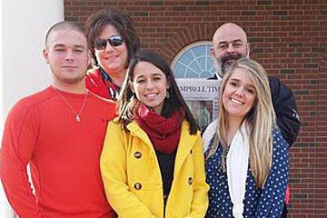 (Left to right): Matthew, Michelle, Maegan, Chip and Kathyrn Hewett of Princeton have been named Campbell's 2015 Family of the Year. Photo and story courtesy Campbell University