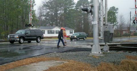 Peedin Street Railroad Crossing