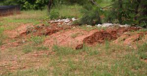 Erosion in Mitchiner Hills in Clayton