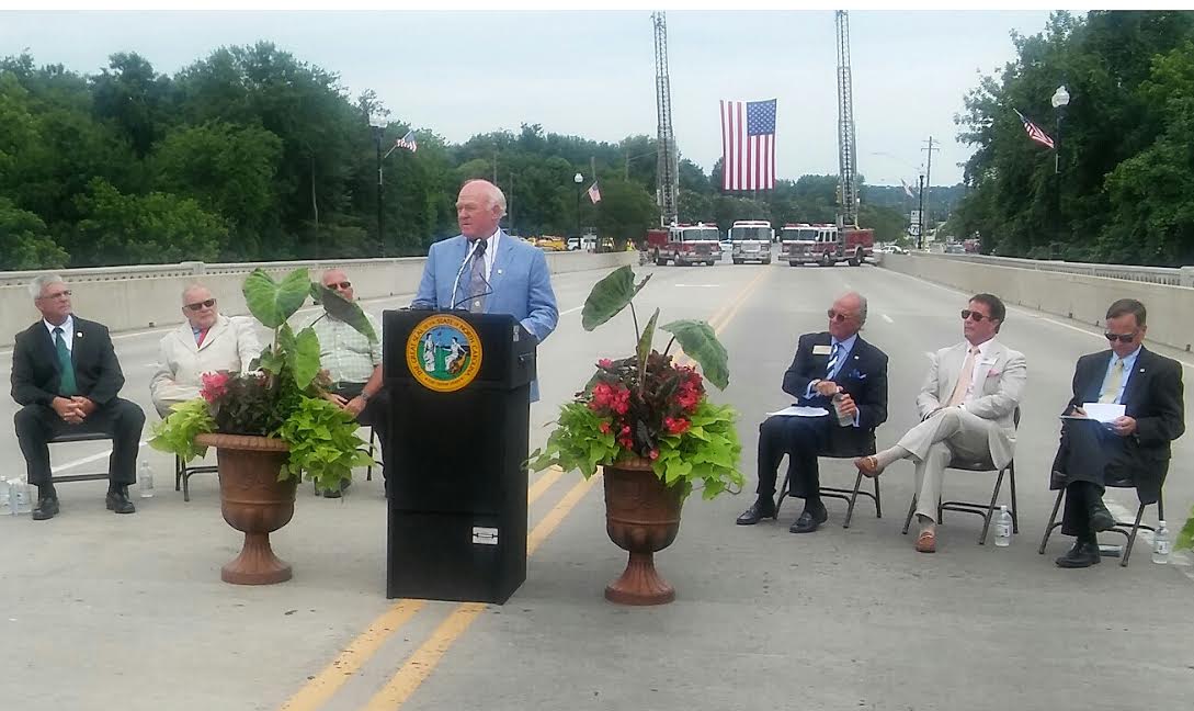 Former Johnston County Sheriff Freddy Narron fondly remembers Deputy Paul West during a bridge dedication ceremony Friday for the fallen officer.